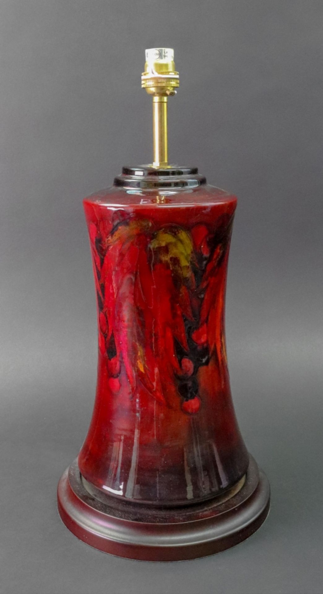 A Moorcroft flambé table lamp,