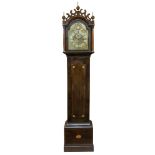 George Hobart, London; a George III and later mahogany and inlaid longcase clock,