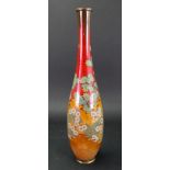 A Japanese cloisonne vase, Meiji, of slender form,