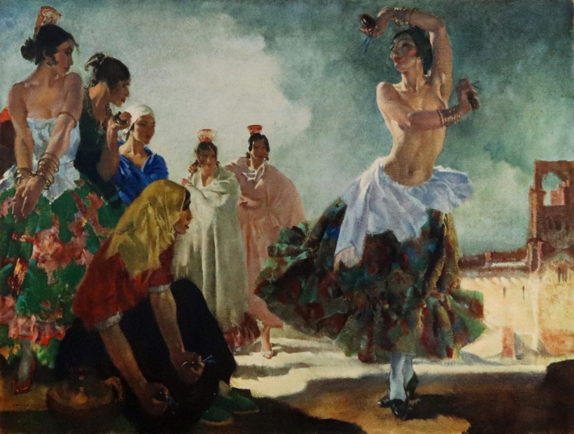 Sir William Russell Flint (Scottish, 1880-1969), A Spanish dancer,