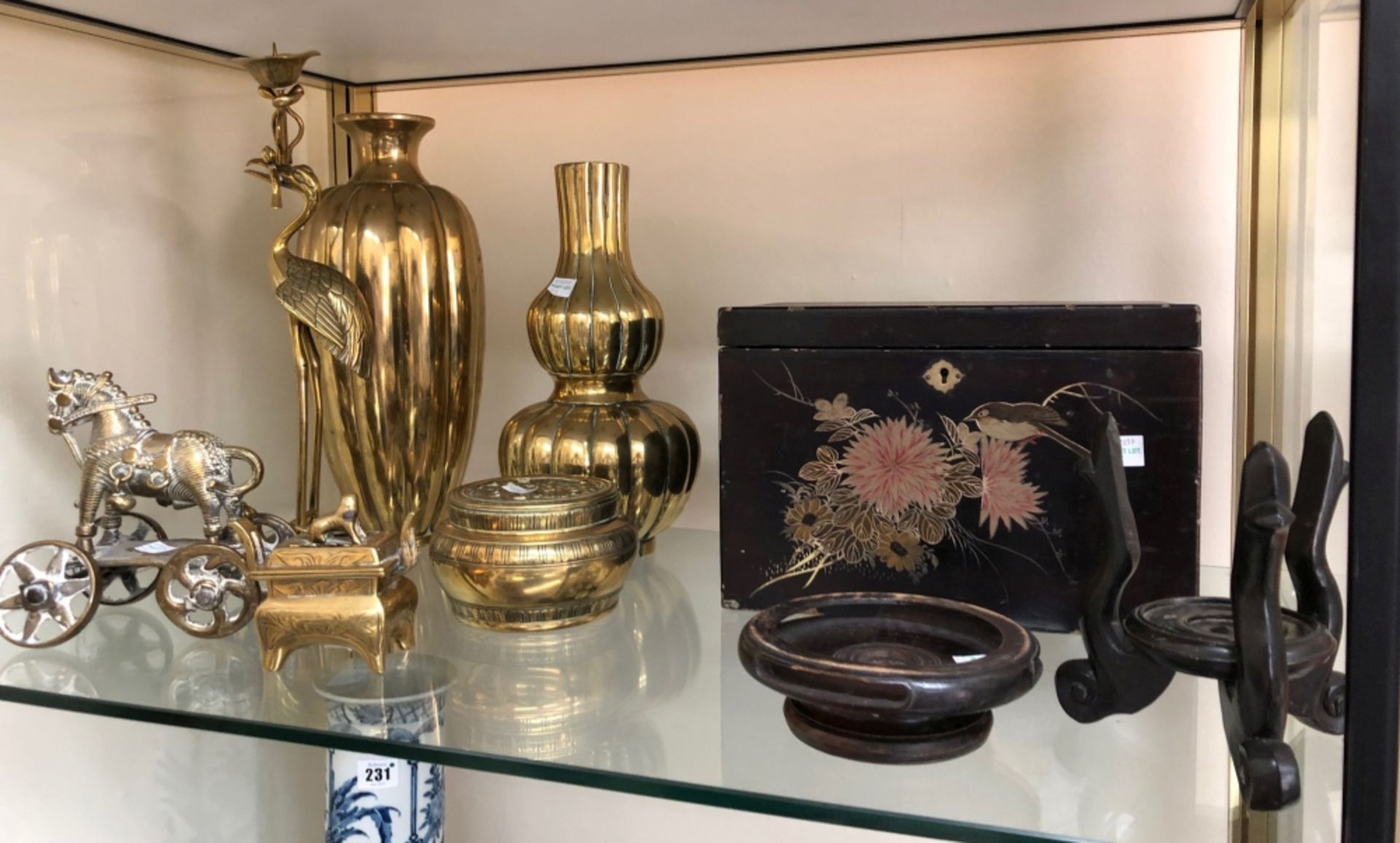 A group of Asian polished bronzed works of art, 19th/20th century, - Image 10 of 15