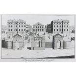 A collection of 23 prints and engravings of hospitals and medical buildings,