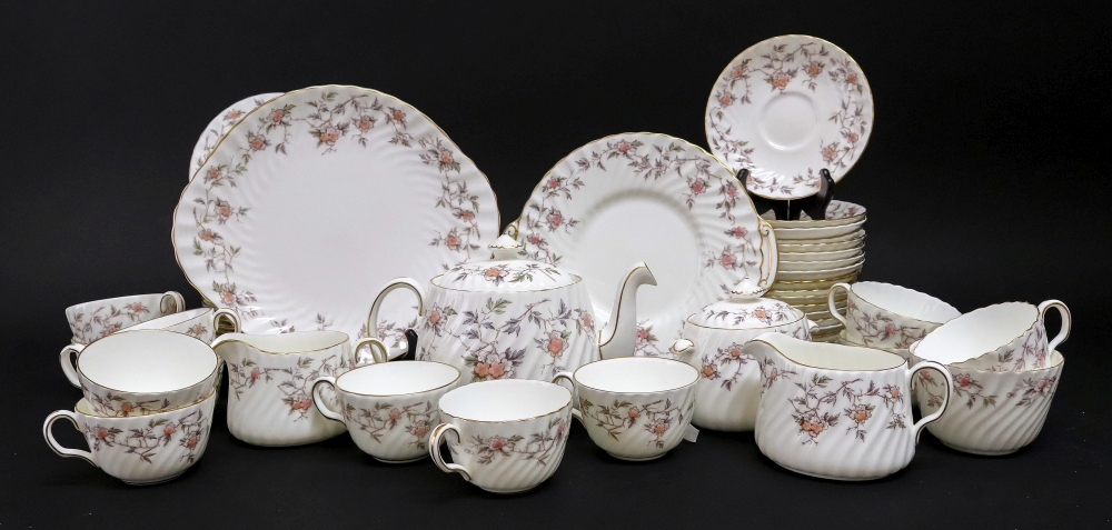 A Minton Suzanne sixty one piece tea service for eighteen persons.