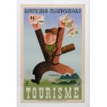 A vintage French poster 'Loterie Nationale', 60 x 37.5cm.