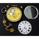 J W Benson; a gentleman's silver cased pocket watch,