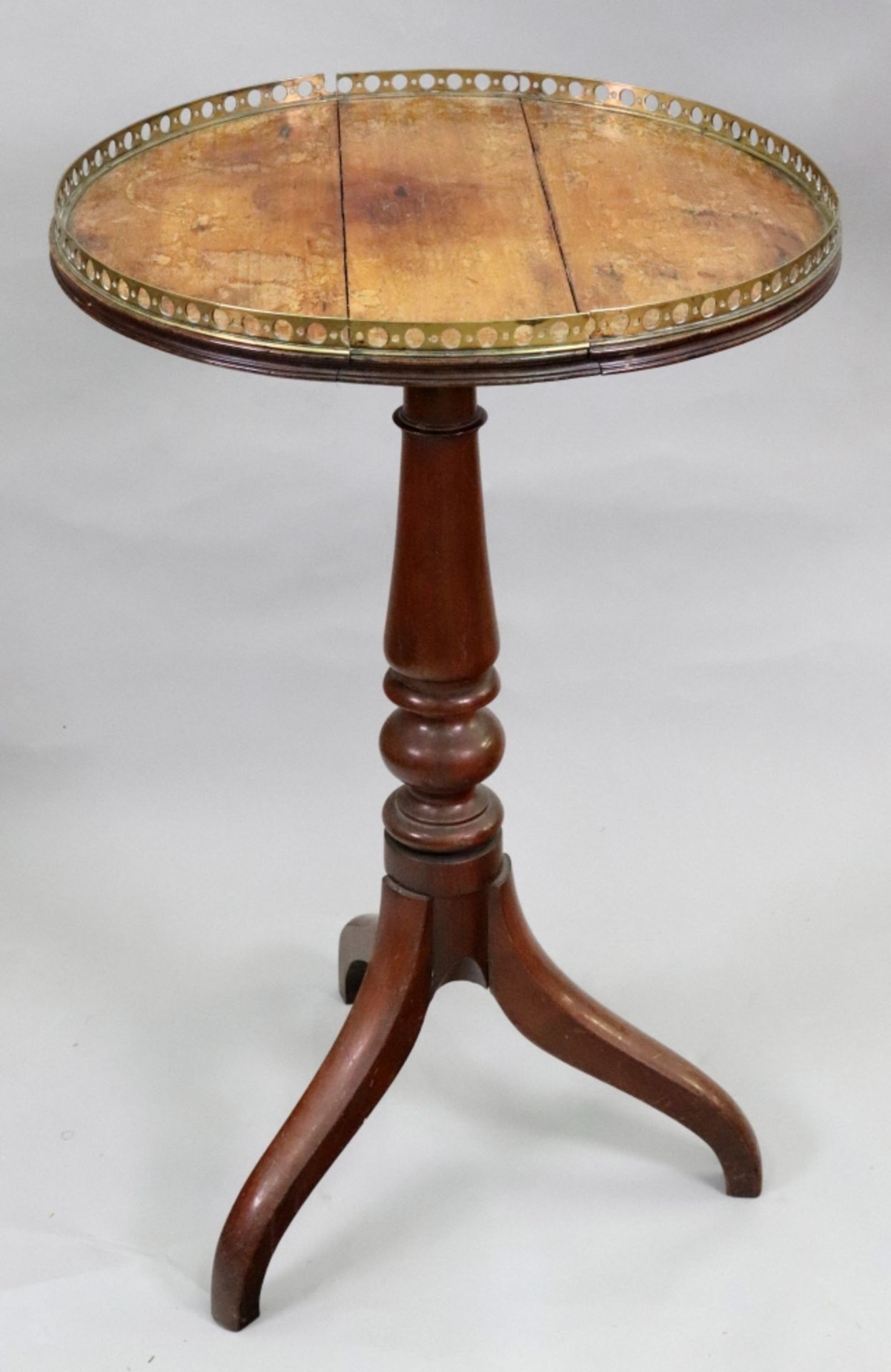 A George III mahogany pedestal table,