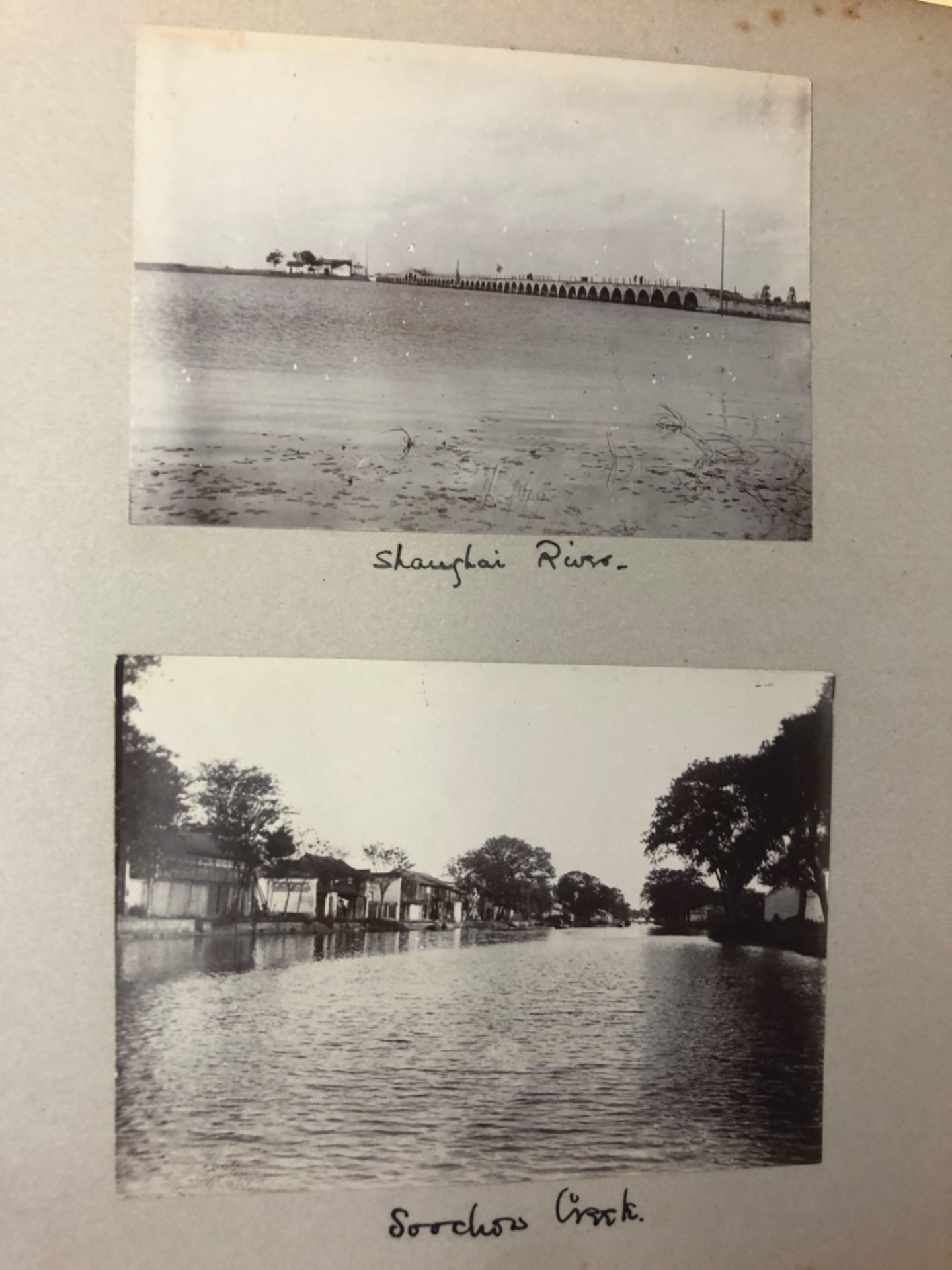 Shanghai: a green cloth photograph album circa 1918, of views in Shanghai including the river, - Image 15 of 43