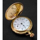 America, Philadelphia, USA; a gold plated hunter pocket watch,