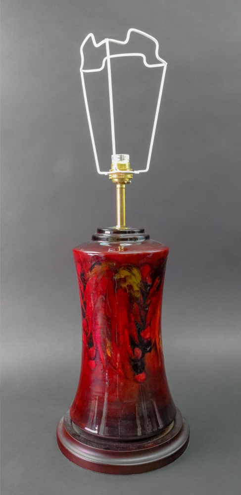 A Moorcroft flambé table lamp, - Image 2 of 3