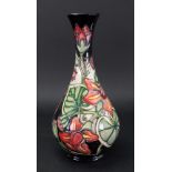 A Moorcroft slender pear shaped vase, designed by Shirley Hayes, circa 1999,