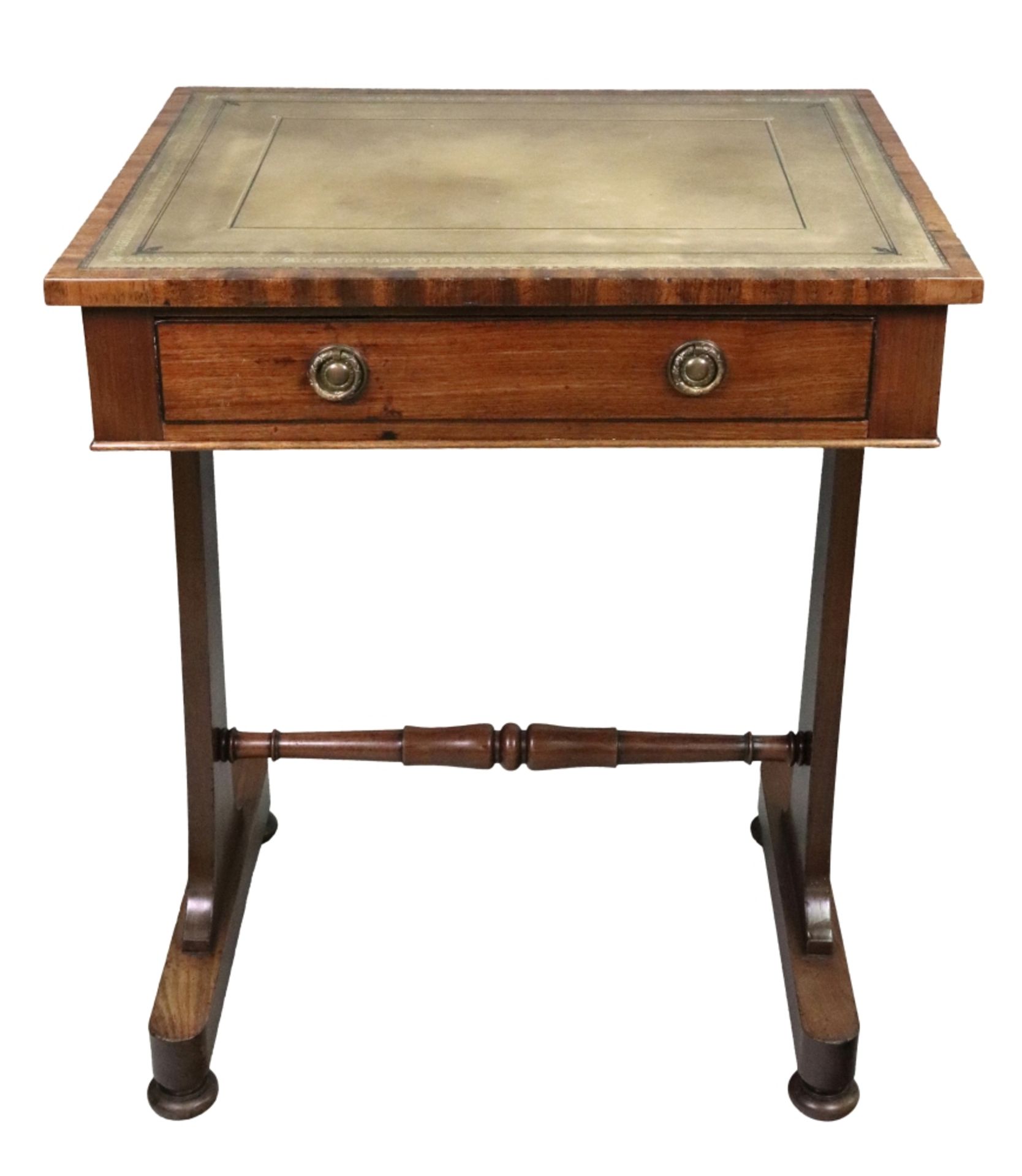 A late Regency mahogany writing table,