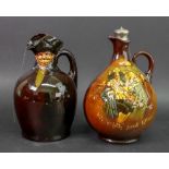 A Royal Doulton series ware flask titled 'He's a jolly good fellow',