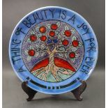 A boxed Poole Pottery The Tree of Life dish, limited edition 378/500, 42cm diameter.