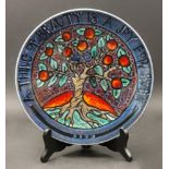 A boxed Poole Pottery The Tree of Life dish, limited edition 347/1000, 26.5cm diameter.