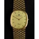 Maurice Lacroix; an 18ct gold bracelet watch,