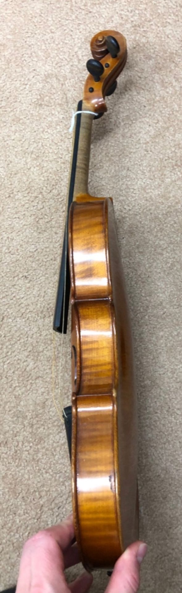 A German copy of an Italian violin, early 20th century, in well figured case, length 59cm, - Image 8 of 8