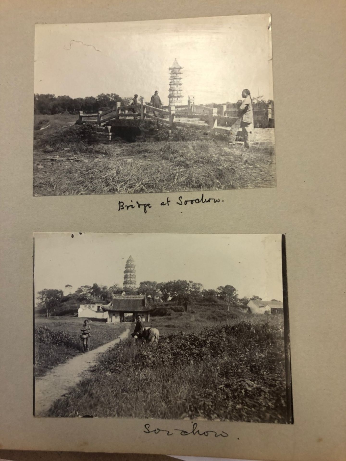 Shanghai: a green cloth photograph album circa 1918, of views in Shanghai including the river, - Image 32 of 43