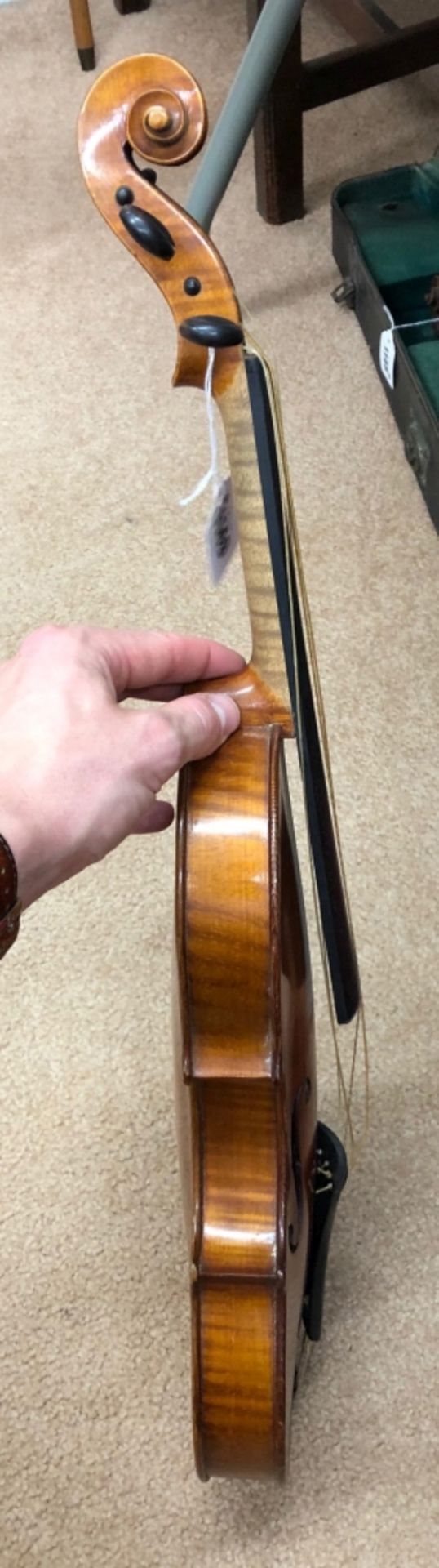 A German copy of an Italian violin, early 20th century, in well figured case, length 59cm, - Image 3 of 8