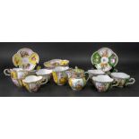 A collected Dresden and other German porcelain part tea service,