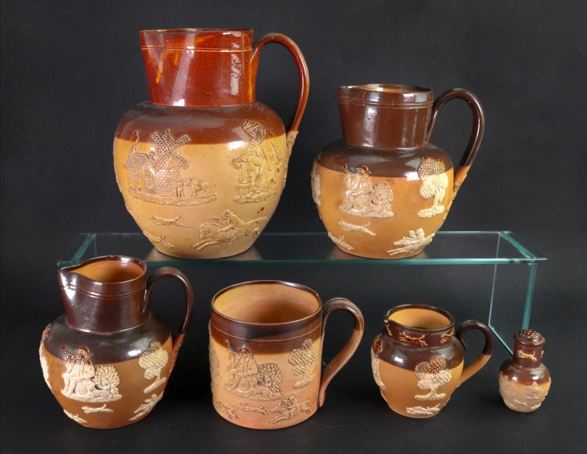A group of Doulton Lambeth brown stonewares, late 19th/early 20th century,