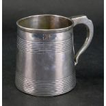 A George III silver half pint mug, marks unclear probably London 1809,