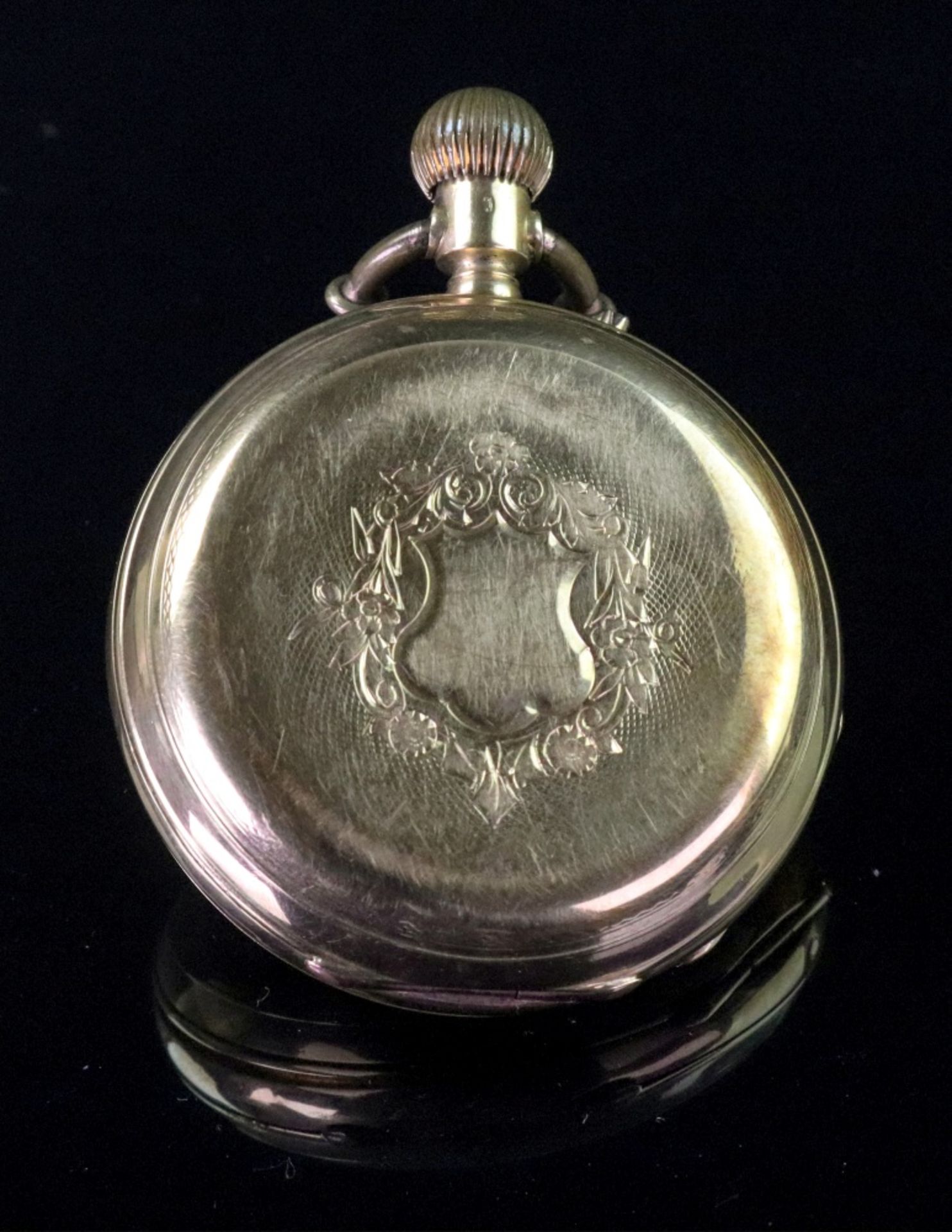 A French 18ct gold hunter keyless wind pocket watch, - Image 6 of 10