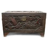 A Chinese camphorwood chest, early 20th century,