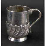 A cased late Victorian silver christening mug, Jackson & Fullerton, London 1897,