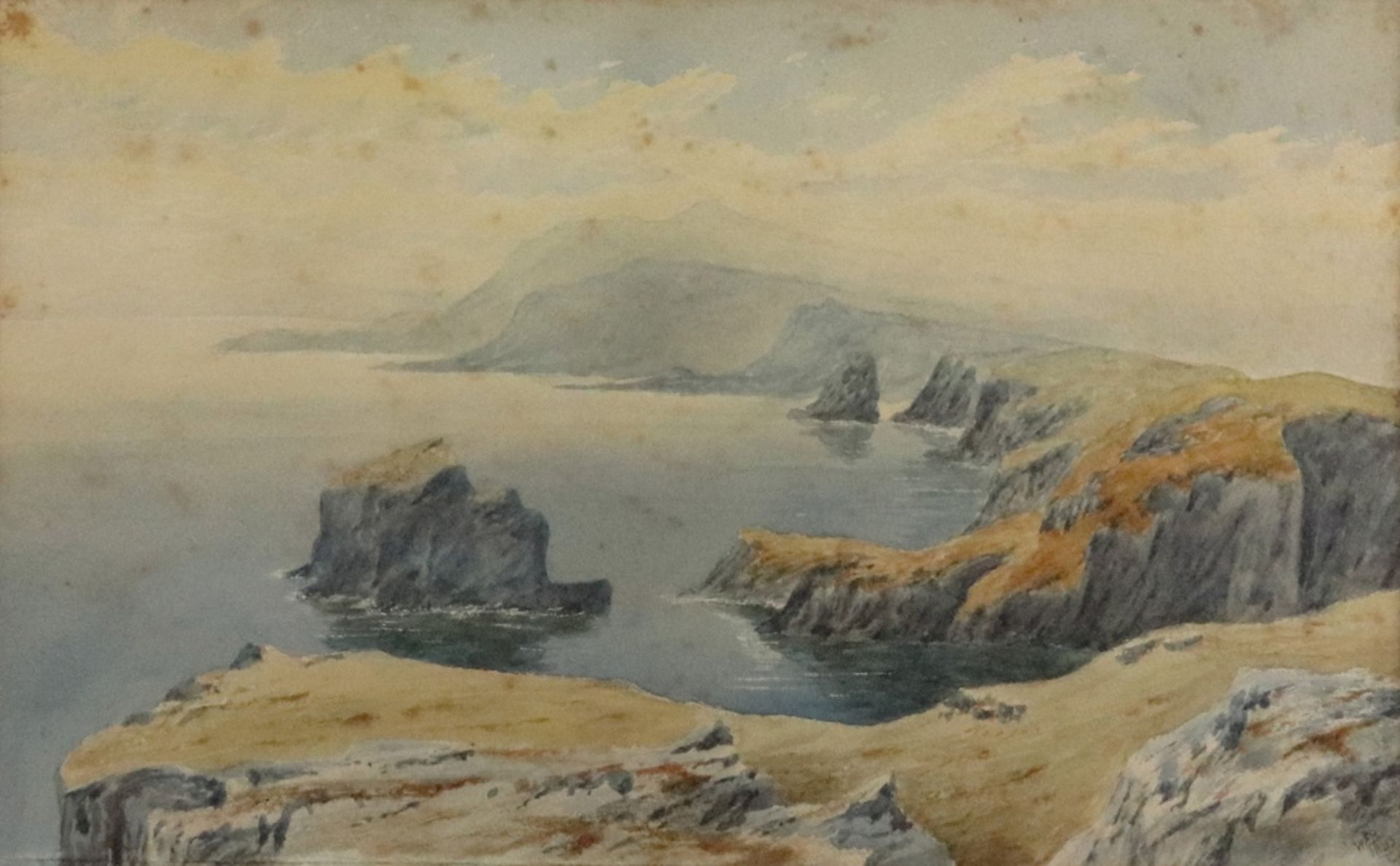 *** Web (British, 19th Century), A coastal view, signed and dated 'Web 1883' (lower right),