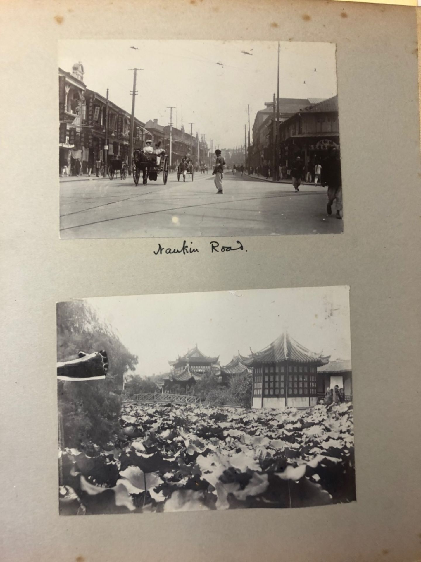 Shanghai: a green cloth photograph album circa 1918, of views in Shanghai including the river, - Image 33 of 43