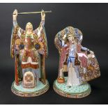 A pair of Minton The Arthurian Legend porcelain figures - Arthur the Once and Future King and