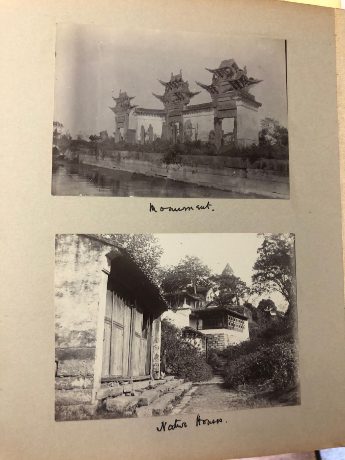 Shanghai: a green cloth photograph album circa 1918, of views in Shanghai including the river, - Image 21 of 43