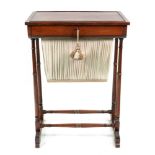 A Regency mahogany needlework table,