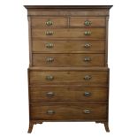 A Regency mahogany tallboy,