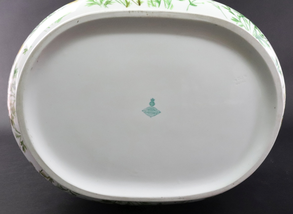 A Minton porcelain oval two handled foot bath, manufactured for A.B. - Image 2 of 2