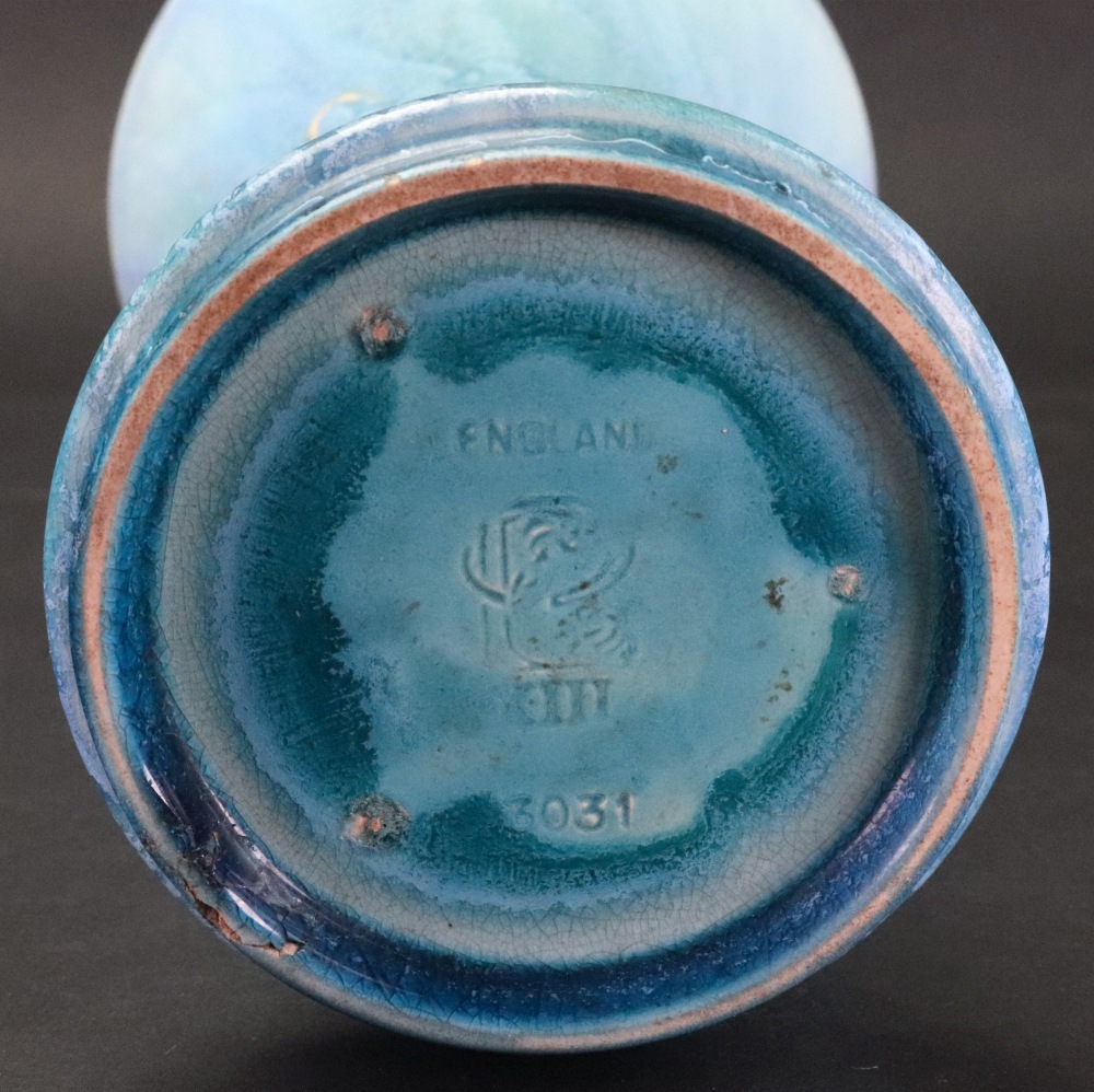 A Pilkingtons Royal Lancastrian vase, 1913, of flared trumpet form on circular base, - Image 2 of 2