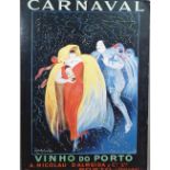 ART PRINT: Leonetto Cappiello, Carnaval Vinho Do Porto, colour lithograph on thick board,