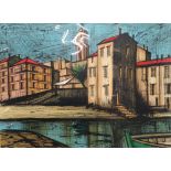 Bernard Buffet (French 1928-1999), St Tropez, four colour lithographs, the larger three 47cm x 64cm.