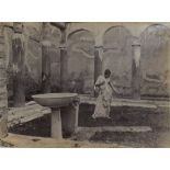 BARON VON GLOEDEN (1856 - 1931) Taormina, young man wearing robe, ca.