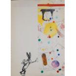 BUGS BUNNY, 1993: mixed media, pencil, gouache collage on lithograph, after Alighiero e Boeti,