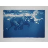 OLIVIER BLAISE (Contemporary) Shambou, the swimming elephant, Havelock Island, Andoman, India,