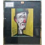 Bernard Buffet (French 1928-1999), Le Clown on a yellow Background; Picador, two colour lithographs,