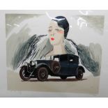 Daniel Lebier (French, b.1941), Hommage a l'Automobile, colour lithograph, signed, 22/120, 43.