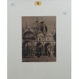 FINE ART PRINTS: a group of five foreign views, including St. Mark's Basilica, Venice, ca.