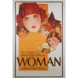VINTAGE FILM POSTER: Woman, Maurice Tourneur Productions (1918), colour lithograph, on linen,