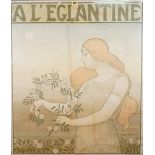 A' L'EGLANTINE COURONNES MORTUAIRES: colour lithograph, ca.