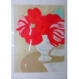 Pierre Boncompain (French, b.1938), Tulipes Rouge, colour lithograph, signed, 61cm x 46.5cm.