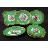 A Spode Copeland's china nine piece dess