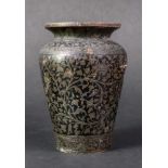 A small Indian bidri ware ovoid vase, 13