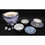 Two Chinese blue and white bowls, Ming d